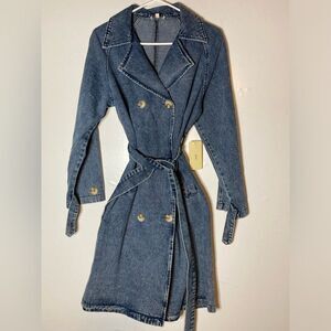 NWT Peach 6 Button Denim Dress, size Medium.